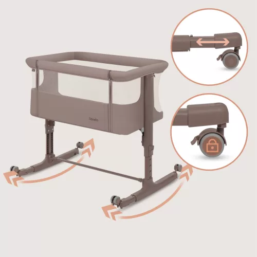 Lionelo Aurora 3in1 babaöböl, babaágy és bölcső -  Beige Taupe