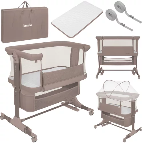 Lionelo Jodie 3in1 babaöböl, babaágy és bölcső - Beige Taupe