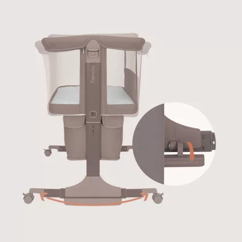 Lionelo Jodie 3in1 babaöböl, babaágy és bölcső - Beige Taupe