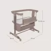 Lionelo Jodie 3in1 babaöböl, babaágy és bölcső - Beige Taupe