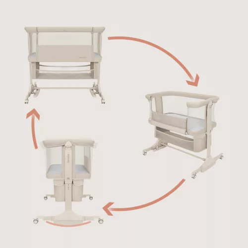 Lionelo Jodie 3in1 babaöböl, babaágy és bölcső - Beige Cream