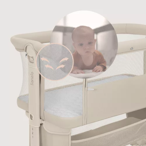 Lionelo Jodie 3in1 babaöböl, babaágy és bölcső - Beige Cream