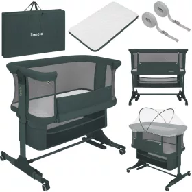   Lionelo Jodie 3in1 babaöböl, babaágy és bölcső - Green Graphite