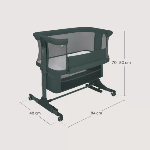 Lionelo Jodie 3in1 babaöböl, babaágy és bölcső - Green Graphite