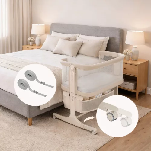 Lionelo Jodie 3in1 babaöböl, babaágy és bölcső - Green Graphite