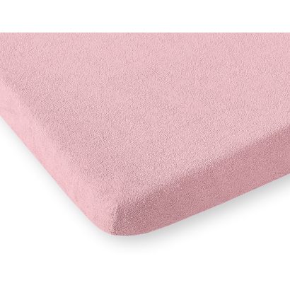 BabyLion Prémium Gumis Jersey lepedő - (70x140) - Pasztell rózsaszín