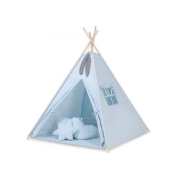   BabyLion Textil sátor játszószőnyeggel és párnákkal - Kék