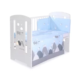   BabyLion Prémium 3 részes ágyneműhuzat szett - Kék - repülős farkas