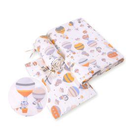   BabyLion Prémium 3 részes ágyneműhuzat szett - Szürke-sárga léggömök