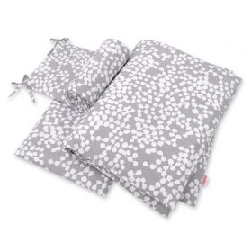   BabyLion Prémium 3 részes ágyneműhuzat szett - Szürke buborékok