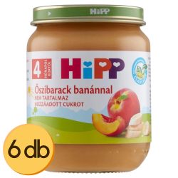 Hipp BIO Bébiétel Őszibarack banánnal 4h+ - 6x125 g