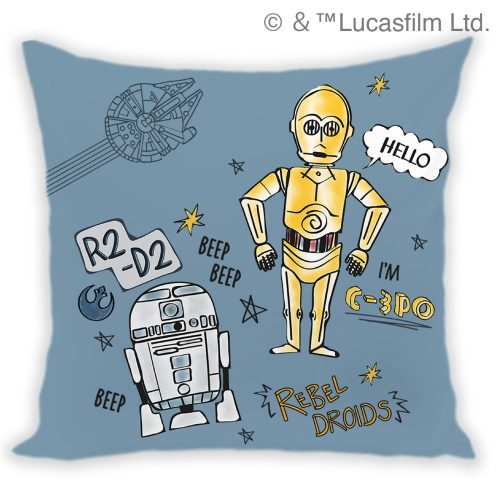 Disney Párna huzat 40x40 - Star Wars - C3PO és R2D2