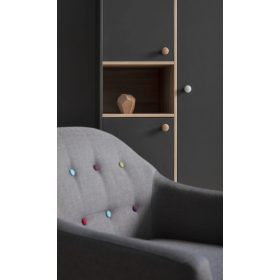 Faktum Colette 3 osztású szekrény - Antracit