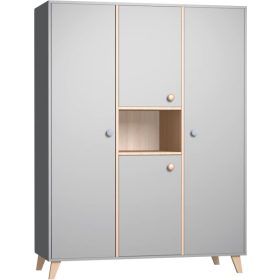 Faktum Colette 3 osztású szekrény - Szürke