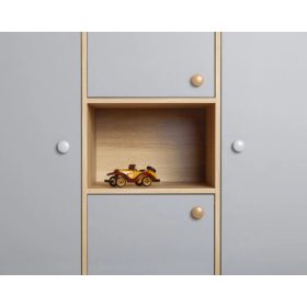 Faktum Colette 3 osztású szekrény - Szürke