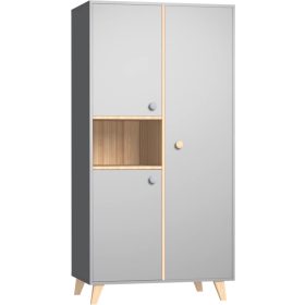 Faktum Colette 2 osztású szekrény - Szürke