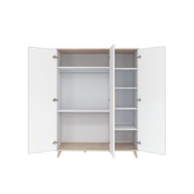 Faktum FLIP White & Oak 3 osztású szekrény