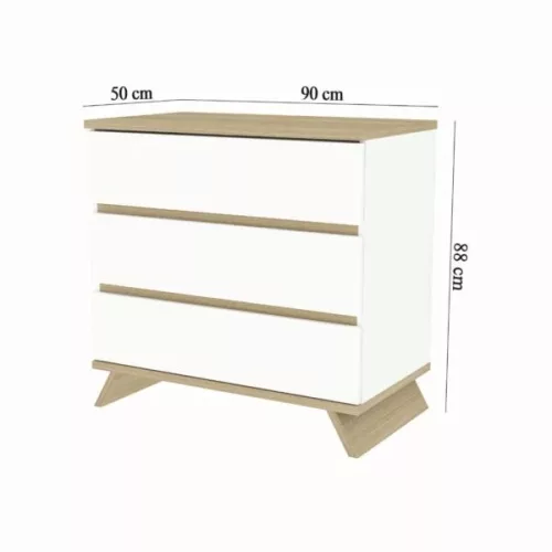 Faktum Sienna White komód + pelenkázó toldalék