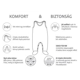 Kenguru Ujjatlan pamut rugi - Maci minták (50-56)