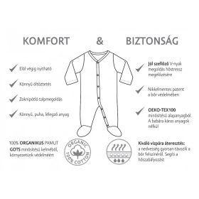 Kenguru Hosszú ujjú pamut rugi - Ekrü (56)