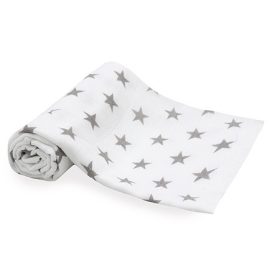   Scamp Tetra Textil pelenka szett (3db) - Fehér alapon szürke csillagok