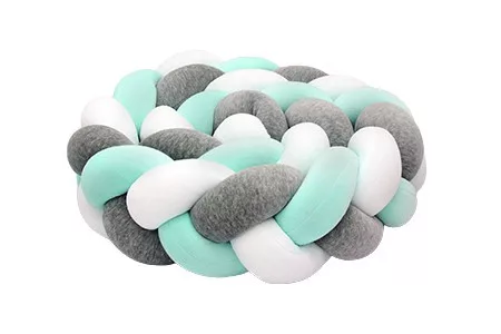 Scamp Plüss Fonott rácsvédő 210cm - Menta-Szürke-Fehér