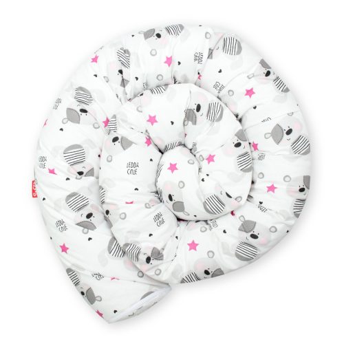 Scamp Rácsvédő hengerpárna 210 cm - White Grey Bears