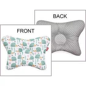   Scamp Laposfejűség elleni babapárna - Menta-Szürke - Sünik és pöttyök