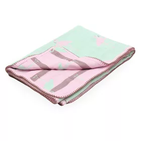   Scamp hatréregű kétoldalas babatakaró - Green Rose Flamingo