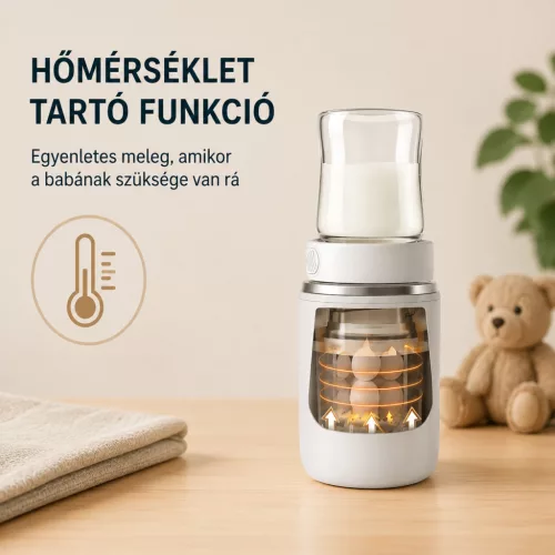 Foxter Lets go hordozható akkumulátoros cumisüveg melegítő - Fehér