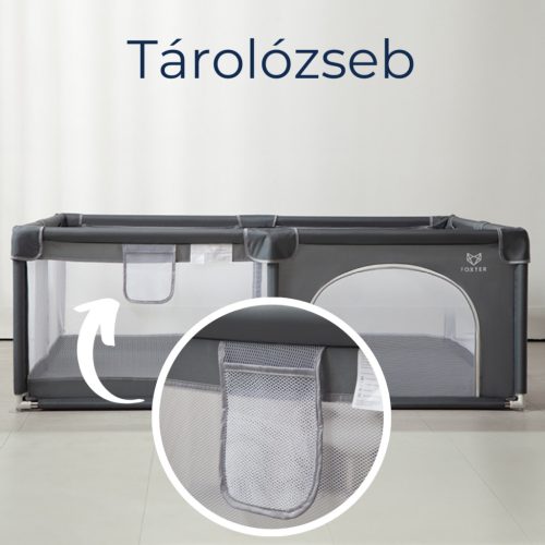 Foxter Uncle XL utazójáróka (187x207 cm) - Szürke