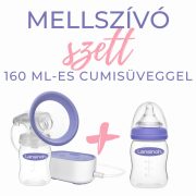   Lansinoh 2 fázisú kompakt elektromos mellszívó + 160ml-es cumisüveg