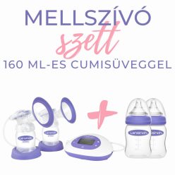   Lansinoh 2in1 elektromos dupla mellszívó + 2db 160ml cumisüveg szett