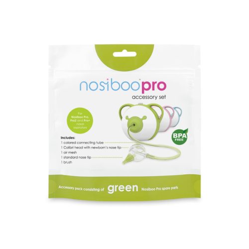 Nosiboo Pro Accessory Set + brush Green orrszívó alkatrészcsomag