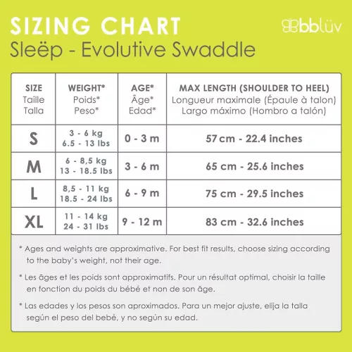 BBlüv Sleep swaddle me 3in1 babapólya - M méret