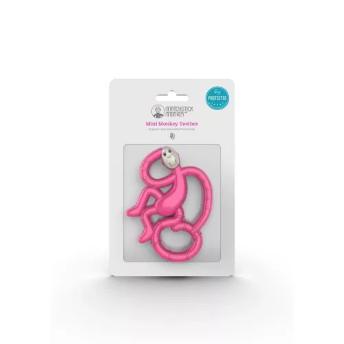 MATCHSTICK MONKEY - Mini táncoló rágómaki - Pink (0-3 hó) - rágóka fogzásra