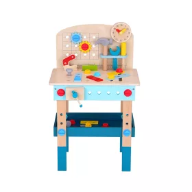 Tooky Toy Fából készült Munkapad kiegészítőkkel