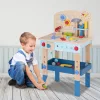 Tooky Toy Fából készült Munkapad kiegészítőkkel