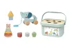 Tooky Toy 3in1 Késszségfejlszető Formabedobós fa játék doboz