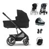 CYBEX Gold Balios S Lux BLK babakocsi szett L - Cloud G + Cot S Lux + 2 db esővédő - Moon Black