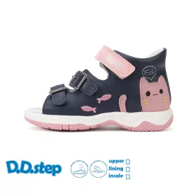   D.D.step G103-61986B Royal Blue-Pink Cicás gyerek szandál (19)