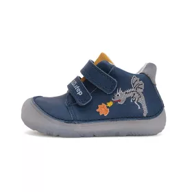   D.D.step S073-51696A Barefoot Kék sárkányos gyerek cipő (24)