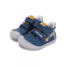   D.D.step S073-51696A Barefoot Kék sárkányos gyerek cipő (25)