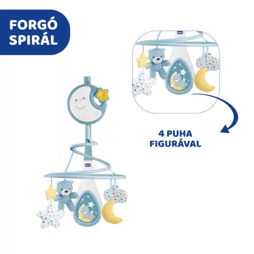 Chicco Next 2 Dreams zenélő forgóka - éjszakai fény - Kék