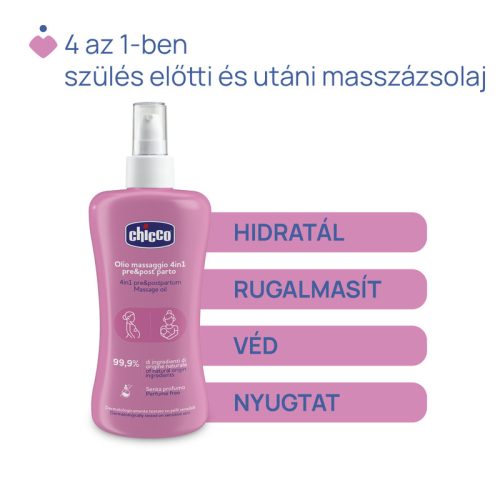 Chicco 4in1 Szülés előtti és utáni Masszázsolaj és Bimbóvédő olaj 200 ml 