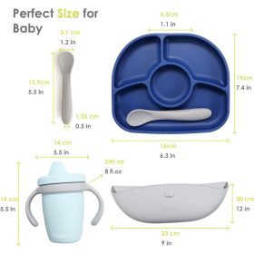 Bblüv Set szilikon etetési szett - Navy