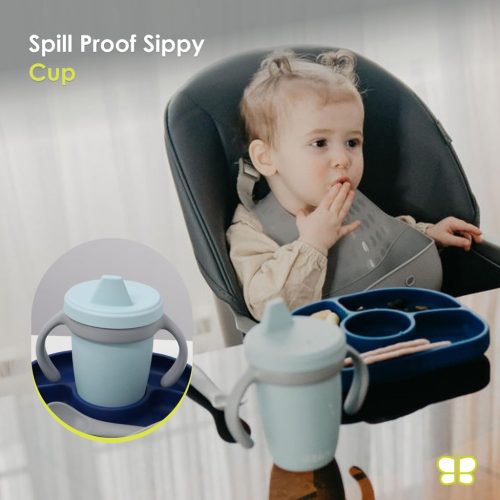 Bblüv Set szilikon etetési szett - Navy