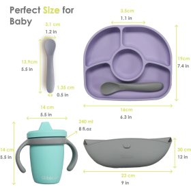 Bblüv Set szilikon etetési szett - Violet