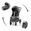 Britax Römer Smile 5Z Comfort Core Set STYLE 3in1 Smile 5Z babakocsi + mózeskosár + Baby-Safe Core babahordozó - Mineral Grey
