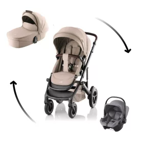   Britax Römer Smile 5Z Comfort Core Set STYLE 3in1 Smile 5Z babakocsi + mózeskosár + Baby-Safe Core babahordozó - Teak